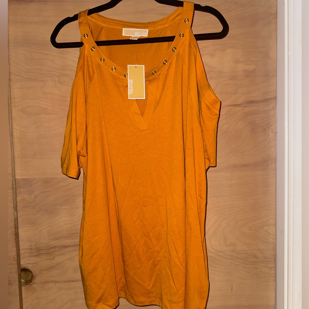 Michael Kors Bold Orange and Black Top